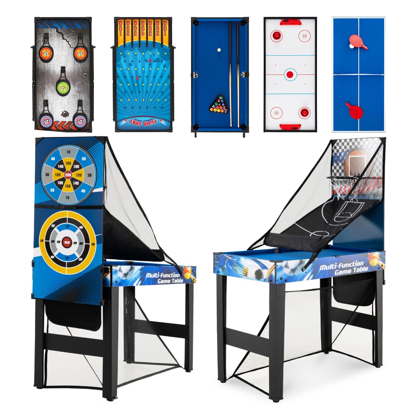 10-in-1 Combo Game Table Set with Storage Bag and Accessories