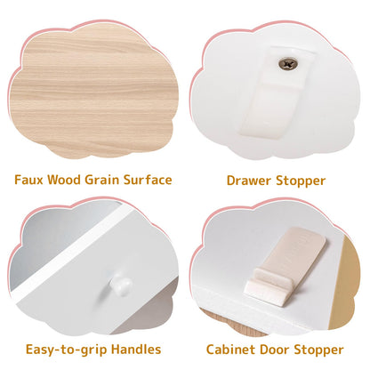 Wooden Kids Desk and Chair Set, Children Table and Chair with Pegboard