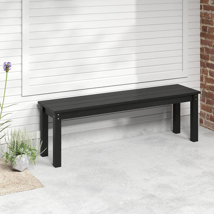 140CM HDPE Outdoor Bench Backless Patio Garden Bench for 2-3 People