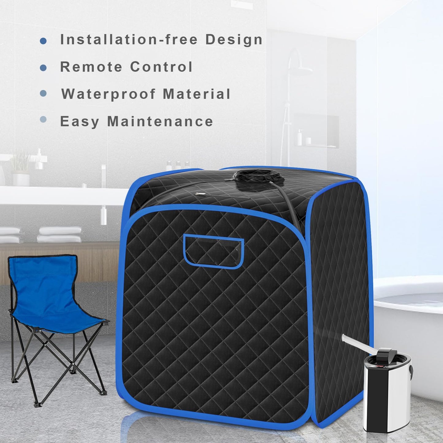 3L Folding Personal Spa Steam Pot with Chair