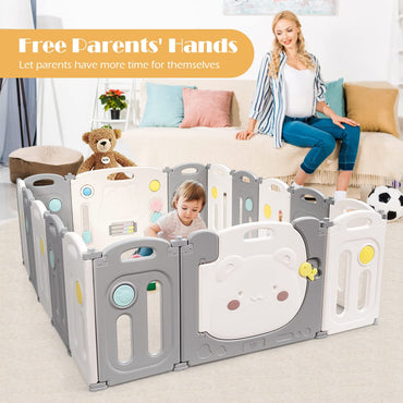 Toddler Playard Activity Center with Lockable Door