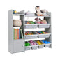 Kids Bookshelf Toy Storage Organizer with Storage Boxes and Open Shelves