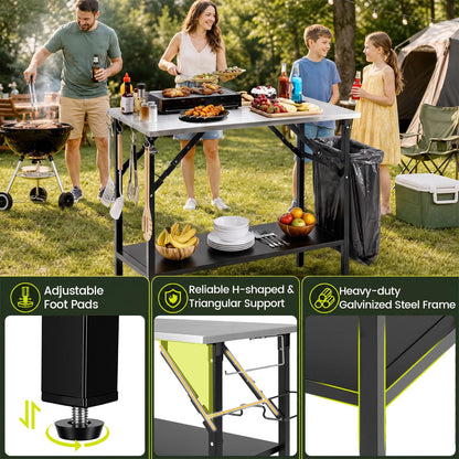 3ft Folding Camping Table for Picnic, BBQ, Parties, Portable Design