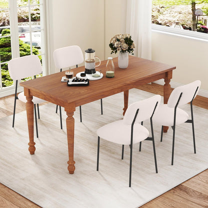 Modern Linen Fabric Dining Chair Set of 4