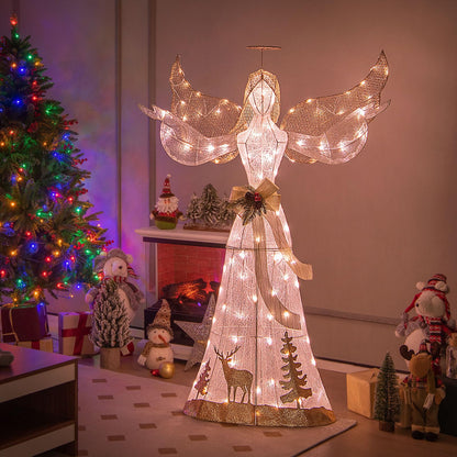 150 cm Lighted Christmas Angel Decoration with 100 LED Lights