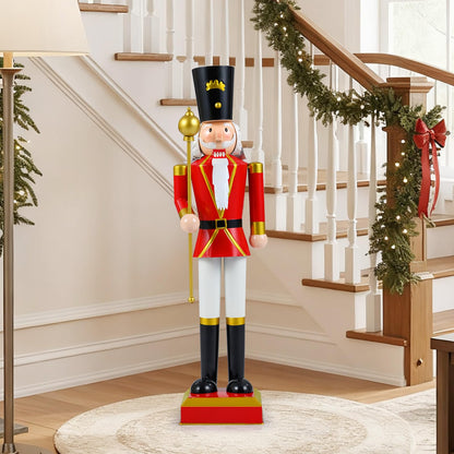 83cm/122cm Christmas Nutcracker, Metal Xmas Nutcracker Figure with High Hat