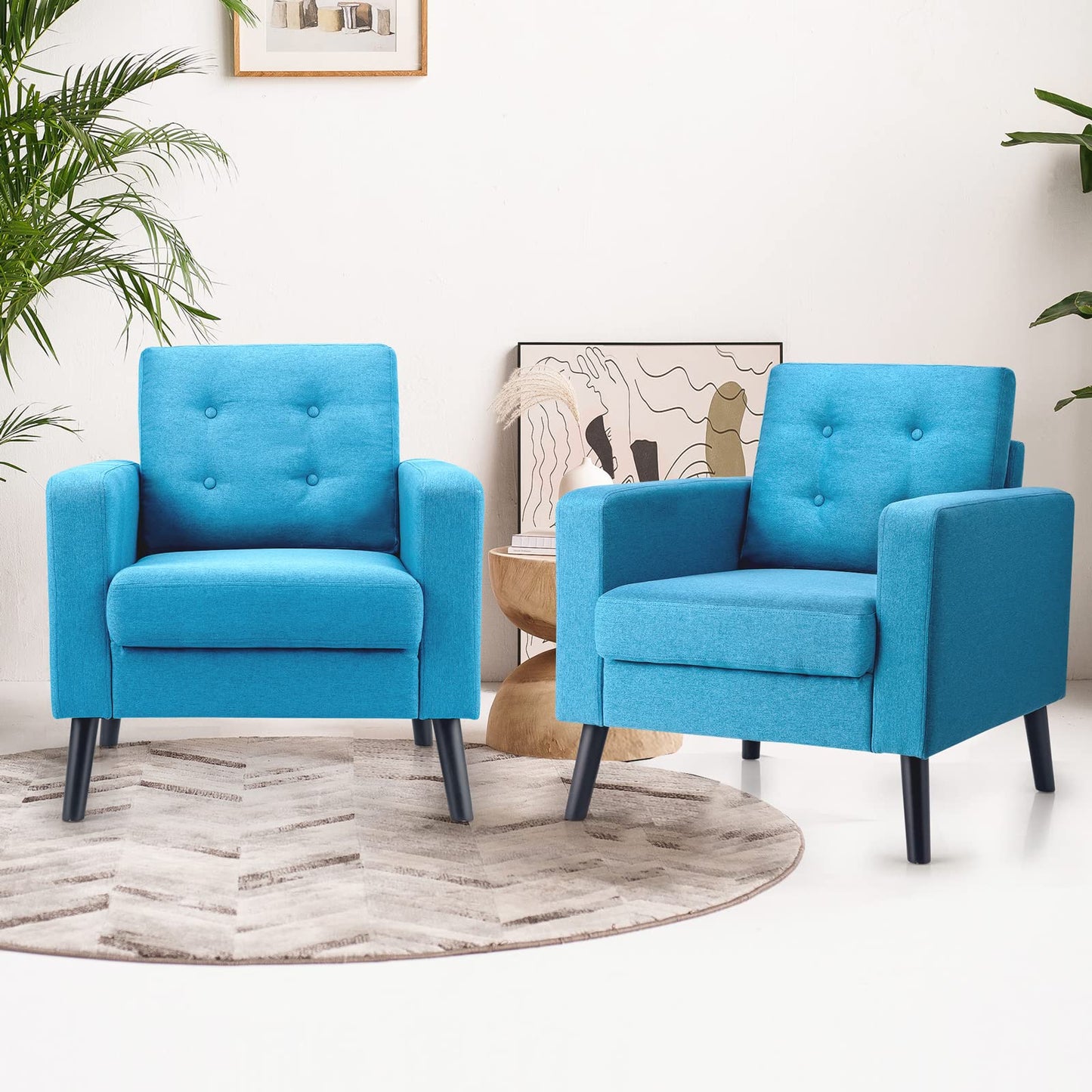 Modern Upholstered Accent Sofa Chair for Living Room