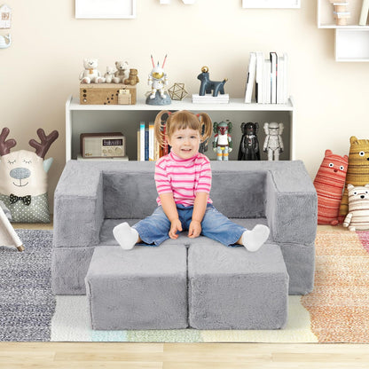 Modular Kids Sofa Childrens Fold Out Couch High Chair with Armrests
