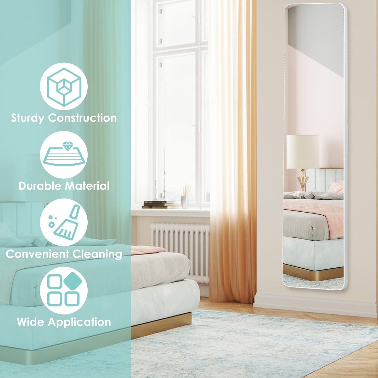 160 x 37 cm Free-standing Full Length Mirror