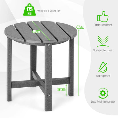 All Weather HDPE Adirondack Table Garden Round Coffee Table