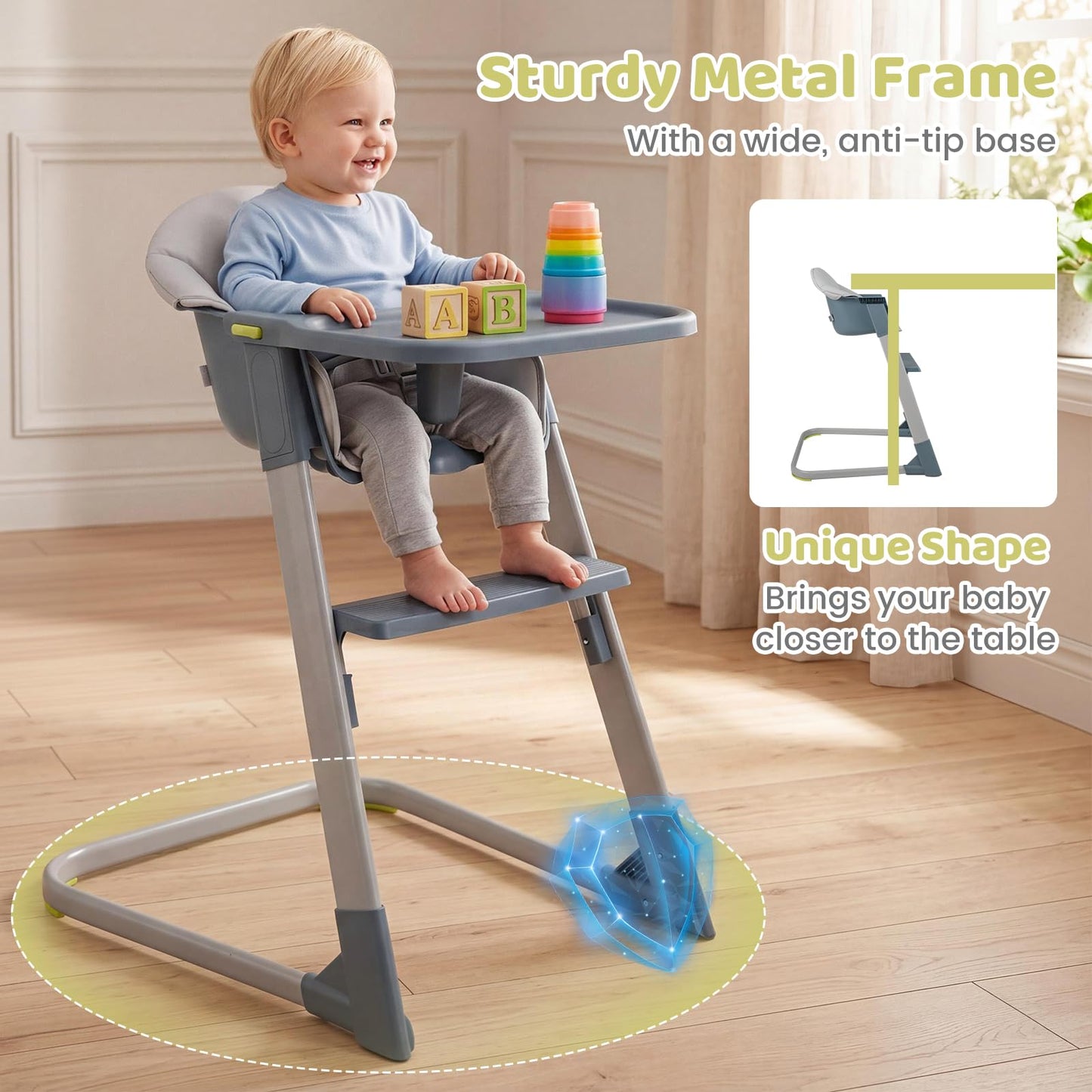 High Chair for Babies and Toddlers, Baby Highchair