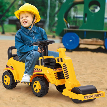 Kids Ride on Road Roller with Adjustable Roller and Anti