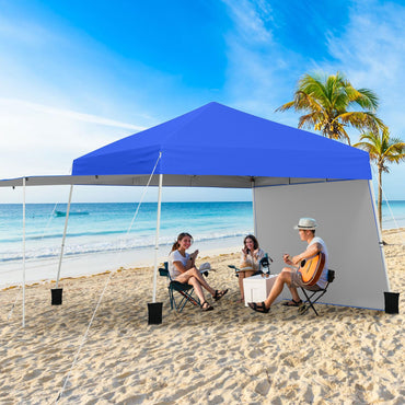 Pop up Canopy Tent with 2 Sidewalls Easy Setup Outdoor Sun Shelter