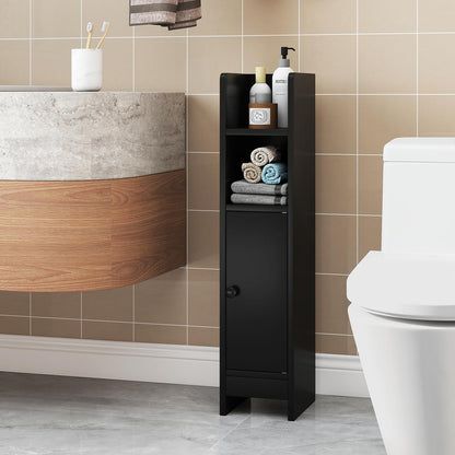 Bathroom Storage Cabinet with Door and Adjustable Shelves