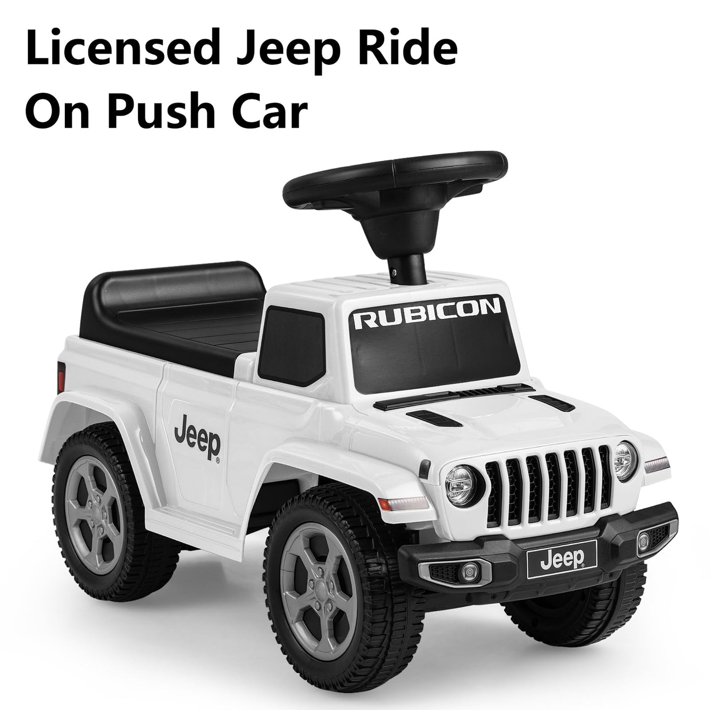 Licensed Jeep Ride On Push Car with Steering Wheel and Engine Sound for Ages 18-36 Months