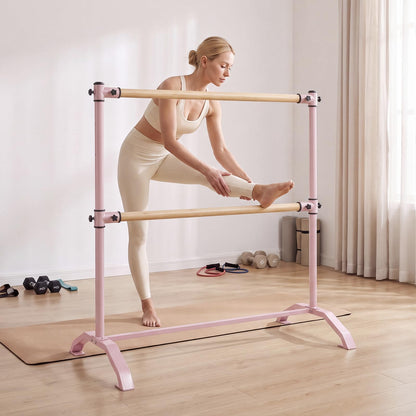 Double Ballet Barre, Freestanding Dance Stretch Bar