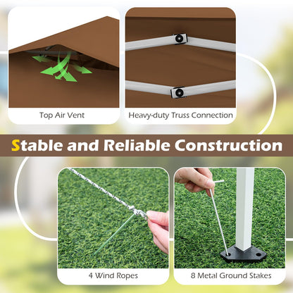 Pop up Gazebo, UPF50+ Sun-Protective Height Adjustable Pavilion Canopy Tent