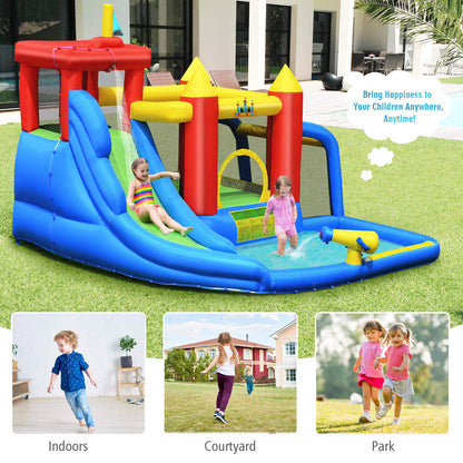 Kids Inflatable Water Park with Slide for Summer Outdoor Play