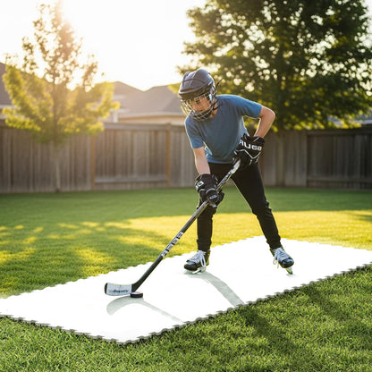 10 PCS/18 PCS Hockey Flooring Tiles, 46.5 x 46.5 cm Dryland Synthetic Ice Tiles