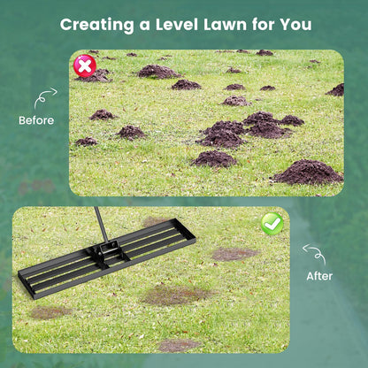 46" x 10” Heavy Duty Lawn Leveler with 77” Ergonomic Handle