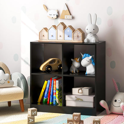 4-cube Wooden Storage Cabinet with Anti-Toppling Device