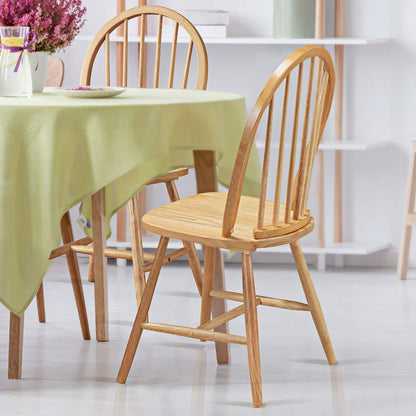 GiantexUK Set of 2/4 Wooden Chairs High Back Dining Chair Set