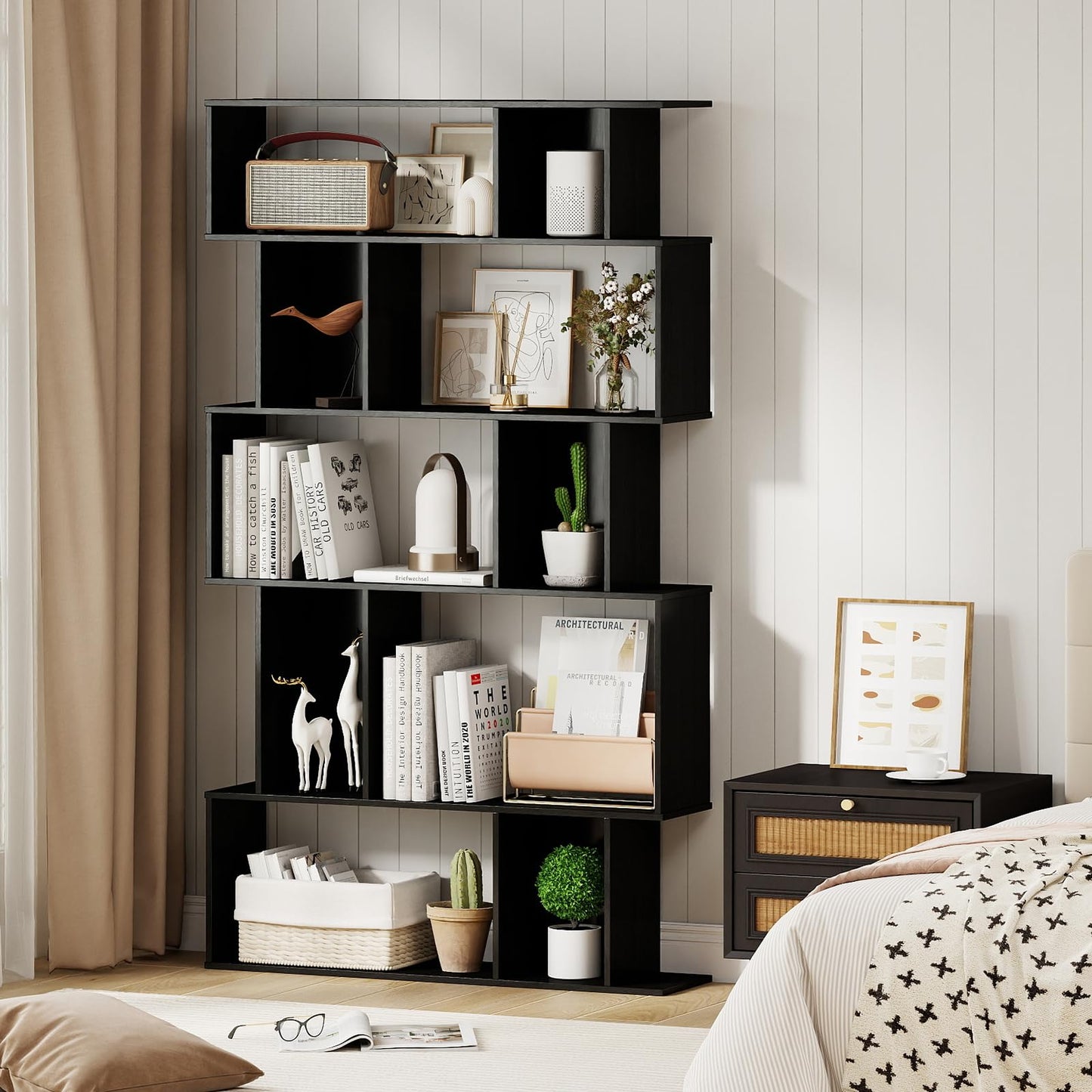 Home Office Industrial Decorative Bookshelf Display Stand Rack
