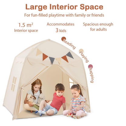 Kids Play Tent Bed Tent Extra Large with Lights for 3-12 Years Old