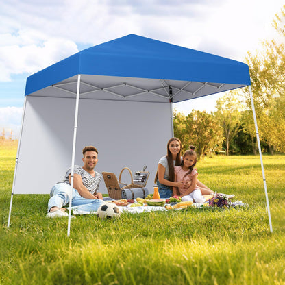 300 x 300 cm Pop up Canopy Tent with 1 Sidewall and Portable Backpack