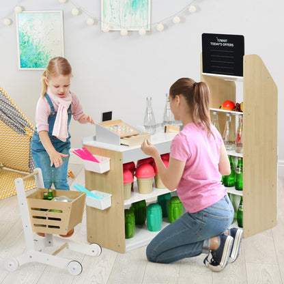 Supermarket Play Set with Shopping Cart for Toddlers