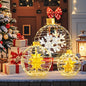 3 Pieces Pre-Lit Hanging Standing Lantern Balls Christmas Ornaments