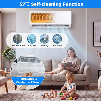 18000 BTU Mini Split Air Conditioner & Heater A++ Energy Efficient Inverter Split AC