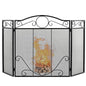 GiantexUK 3-Panel Folding Fire Guard, Metal Mesh Fireplace Screen