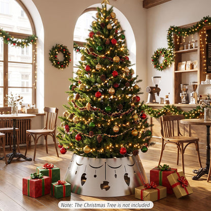 70cm Silver Metal Christmas Tree Collar