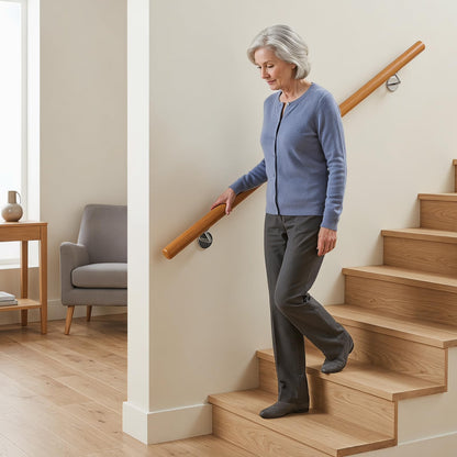 Wall Mounted Safety Stair Banister, Against the Wall Elderly Children's Loft Grab Bar Kit