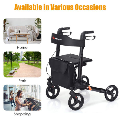 Lightweight Aluminium Folding Walking Mobility Aid With 4 Wheels