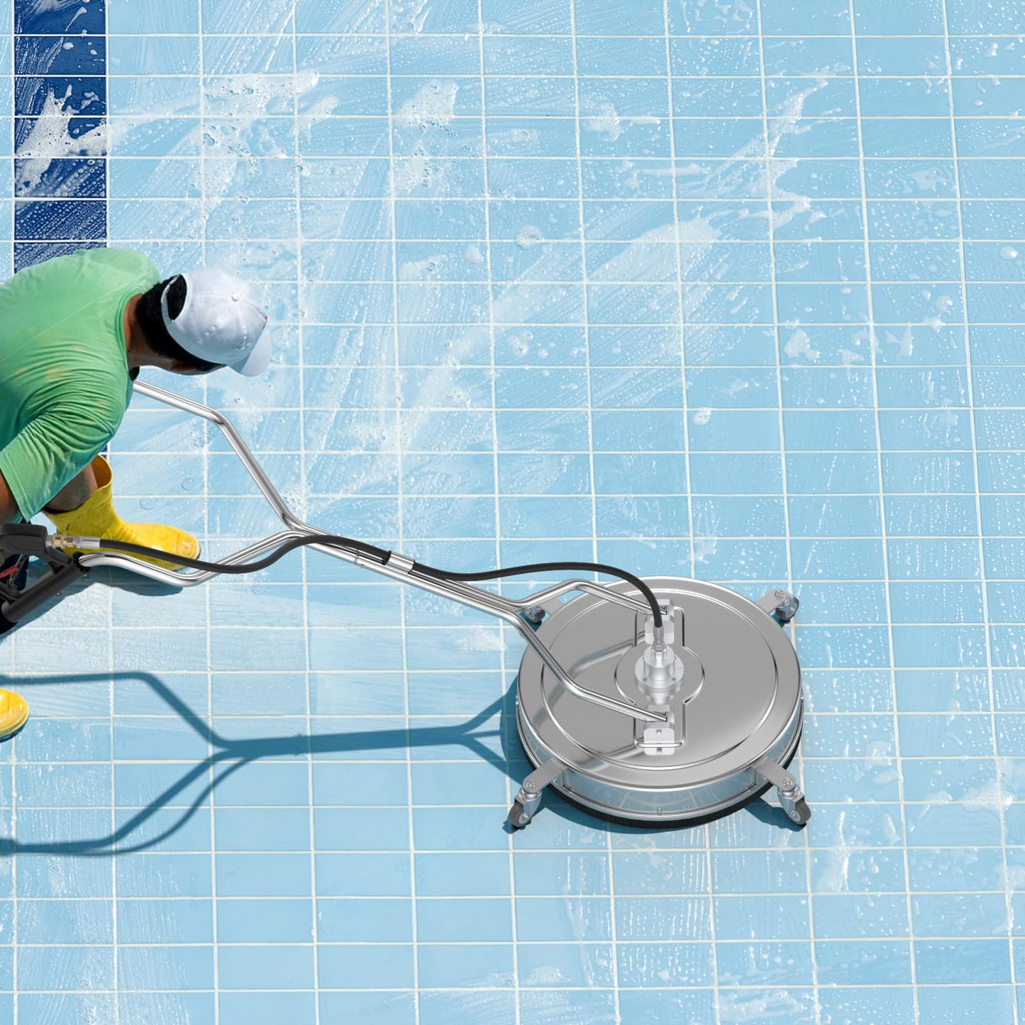 GiantexUK 21’’ Pressure Washer Surface Cleaner 4000 PSI Flat Floor Cleaning Washer with 3/8" Quick Connector