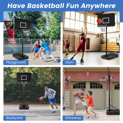 Professional Basketball Goal System with 44 Inch Shatterproof Backboard and Wheels