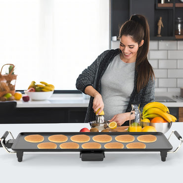 Electric Griddle Extra Large Teppanyaki Grill with Adjustable Temperature