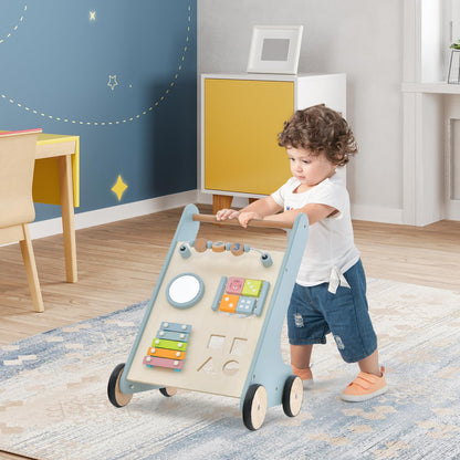 Toddler Push Walker with Handle & Rubber Wheels