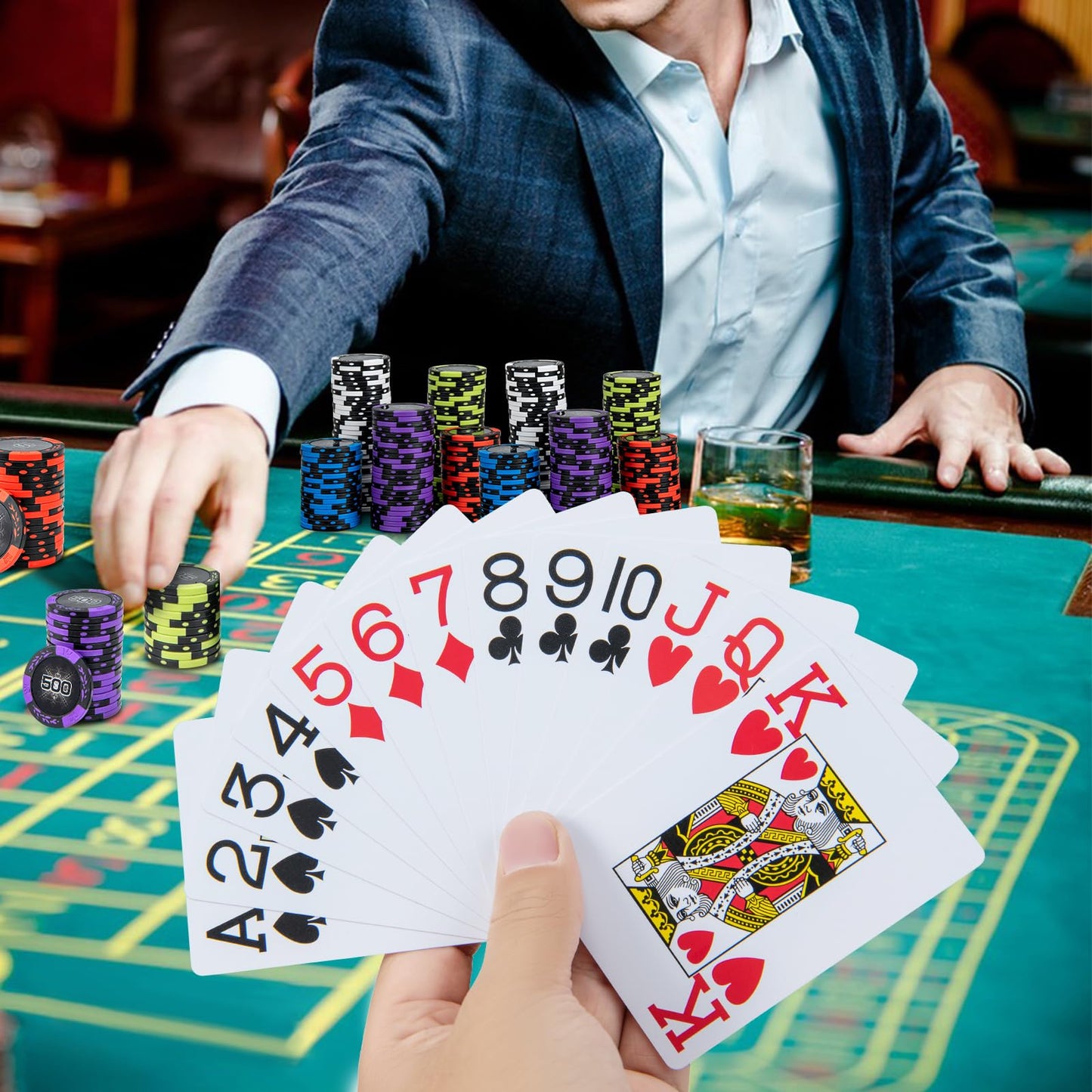 300 Pieces Texas Holdem Poker Set with Claytec Chips