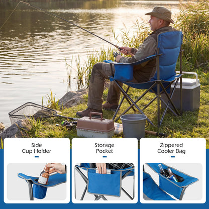 180kg Oversized Camping Chair, Portable Folding Chair with Carrying Bag