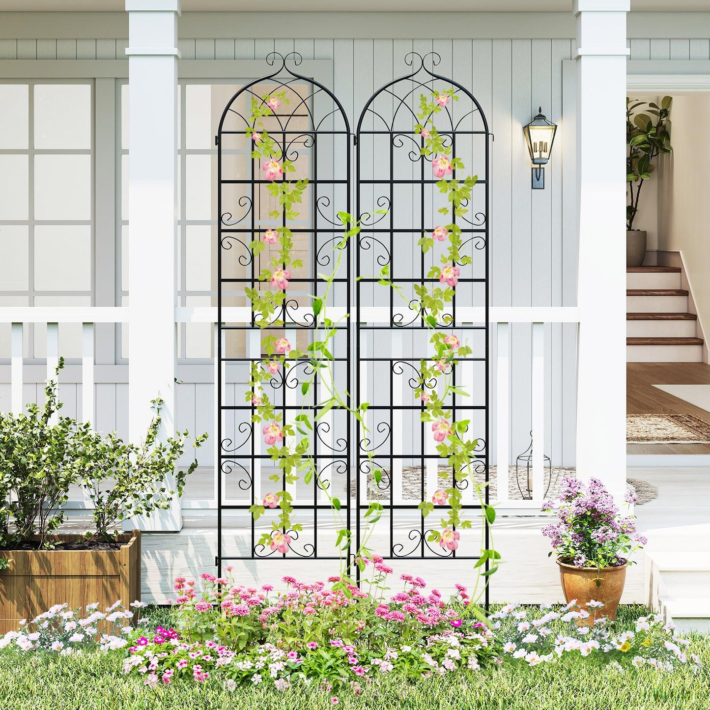 Metal Trellis for Climbing Plants Rose Vines Tomato