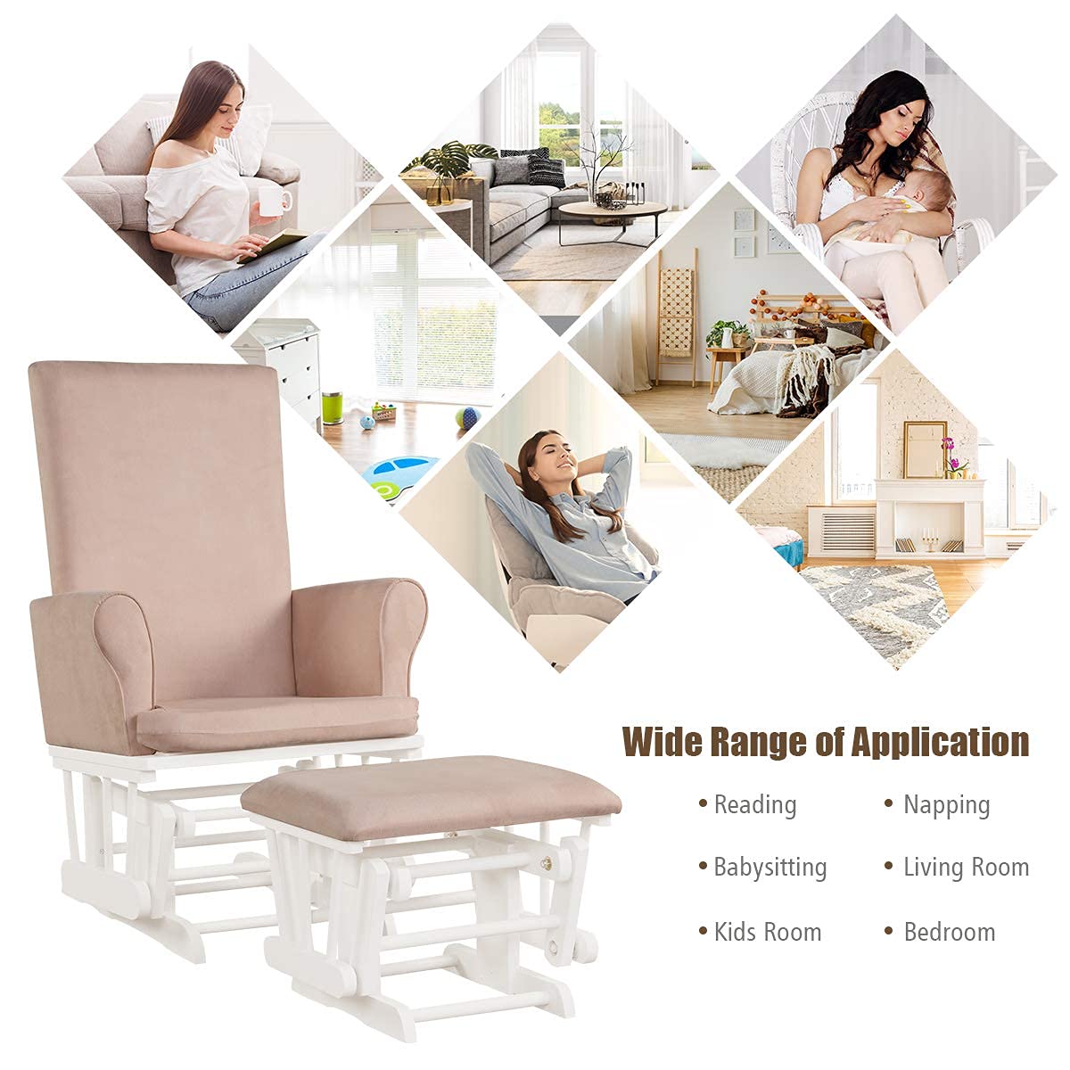 Nursing Glider and Footstool