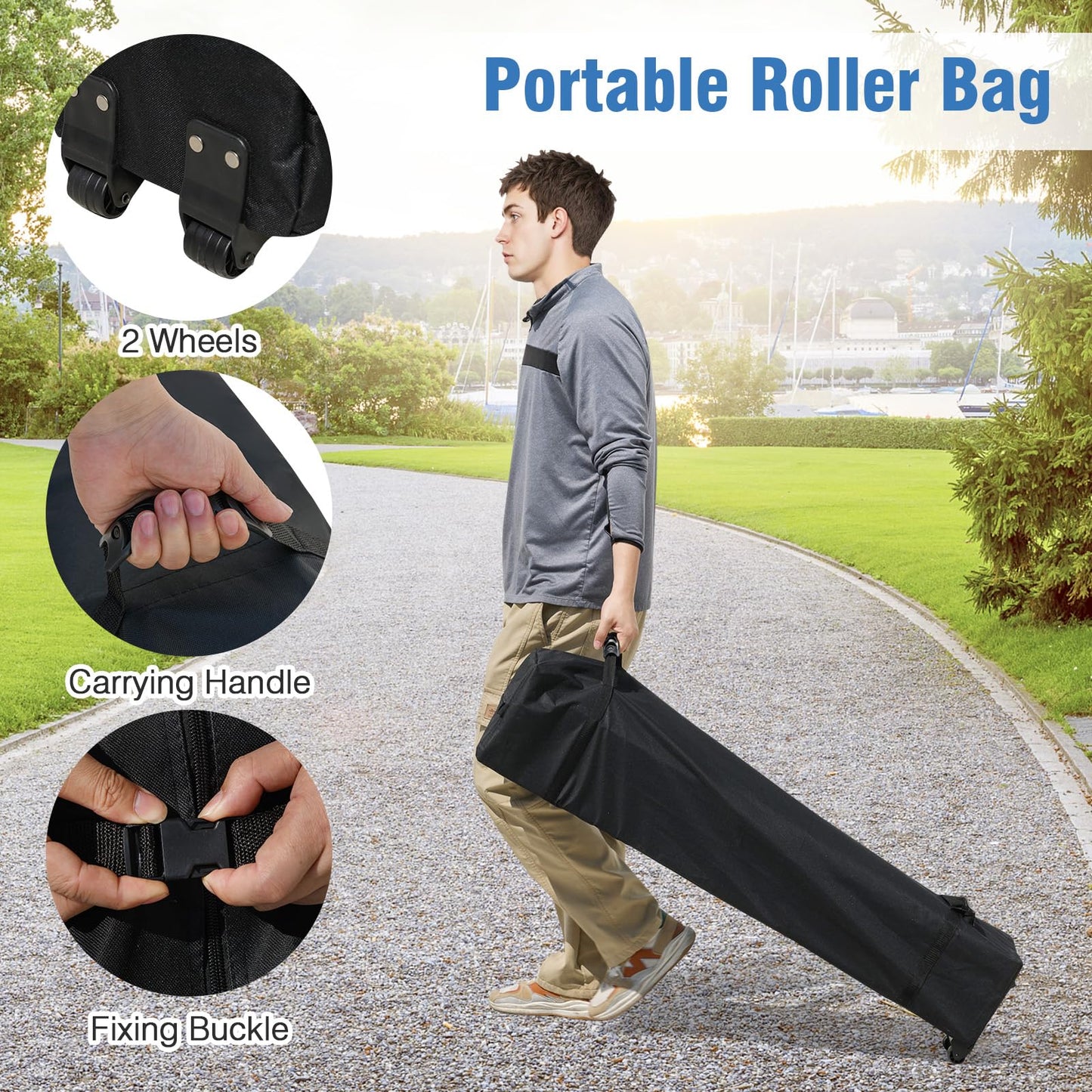 Outdoor Foldable Canopy Tent with 4 Removable Sidewall