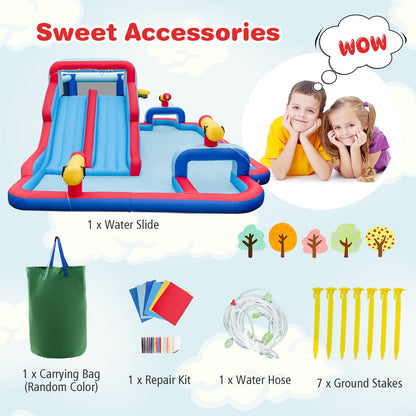 5 in 1 Mega Kids Bouncy Castle with Dual Slides