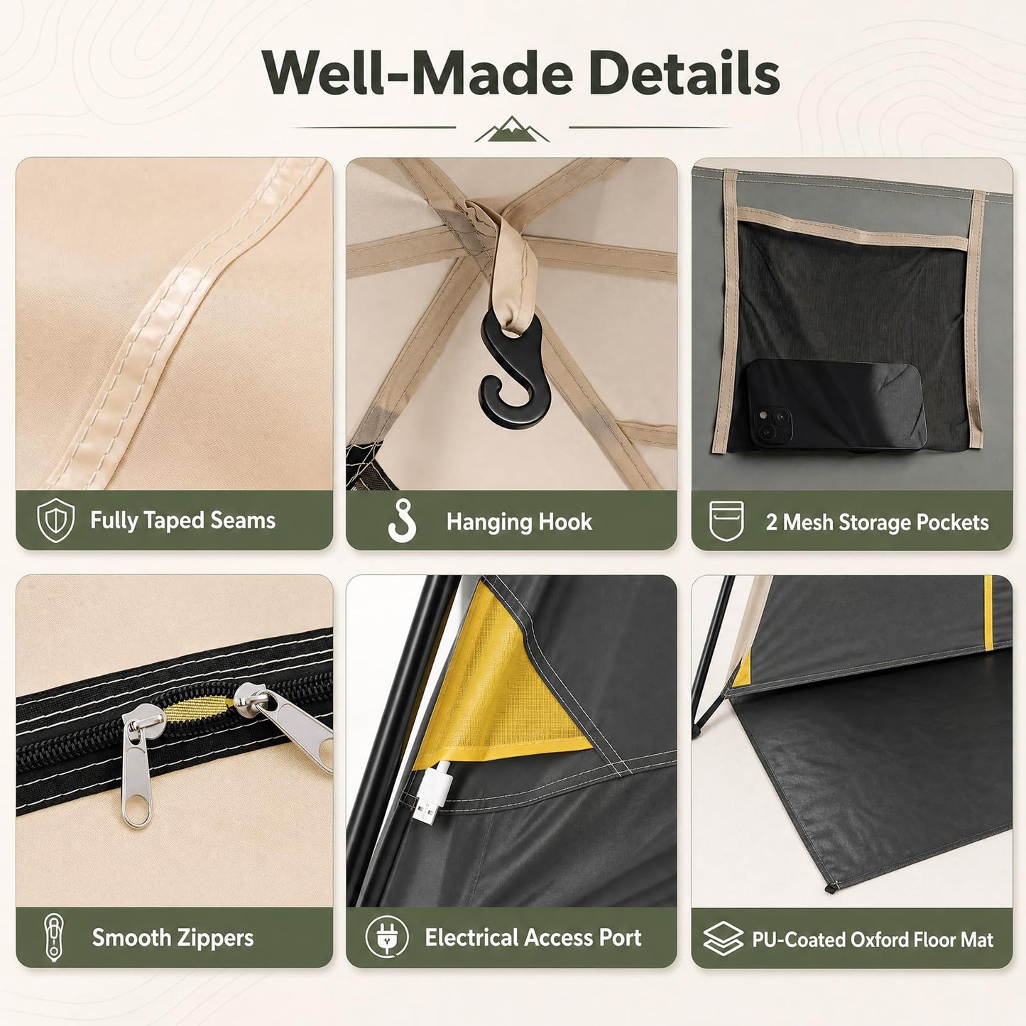 399 x 267 cm 10 Person Instant Cabin Camping Tent with Rainfly