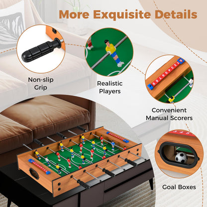 2 In 1 Multi Game Table Compact Tabletop Foosball Table and Hockey Game