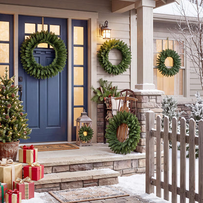 6PCS 36-76cm Nesting Christmas Wreaths Set