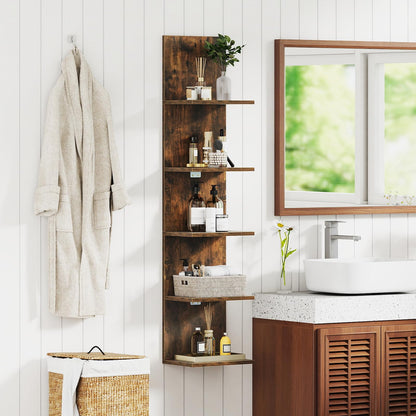 Wall Mounted Bookcase Shelving Unit, Wooden Storage Bookshelf